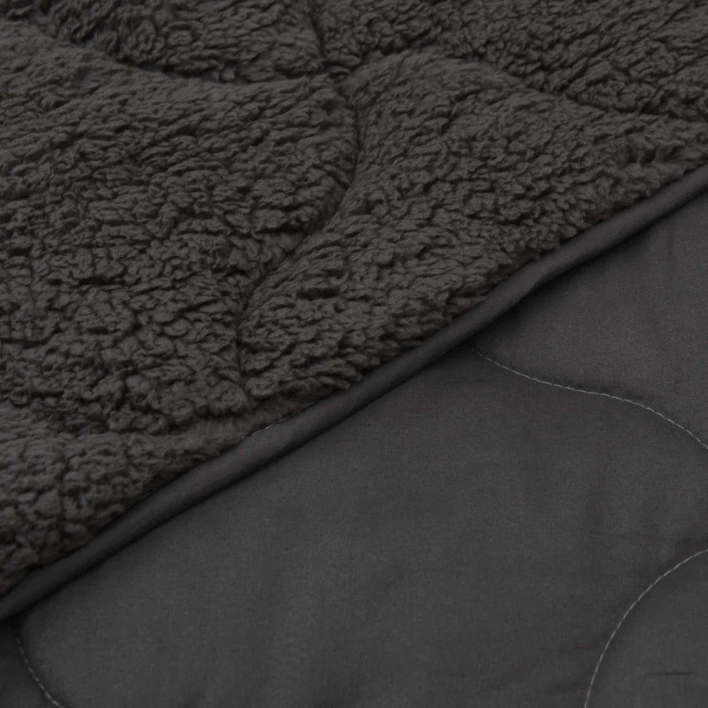 Duvet Estivo Antracite 200 x 220 cm Microfibra e Fleece Teddy 42026165