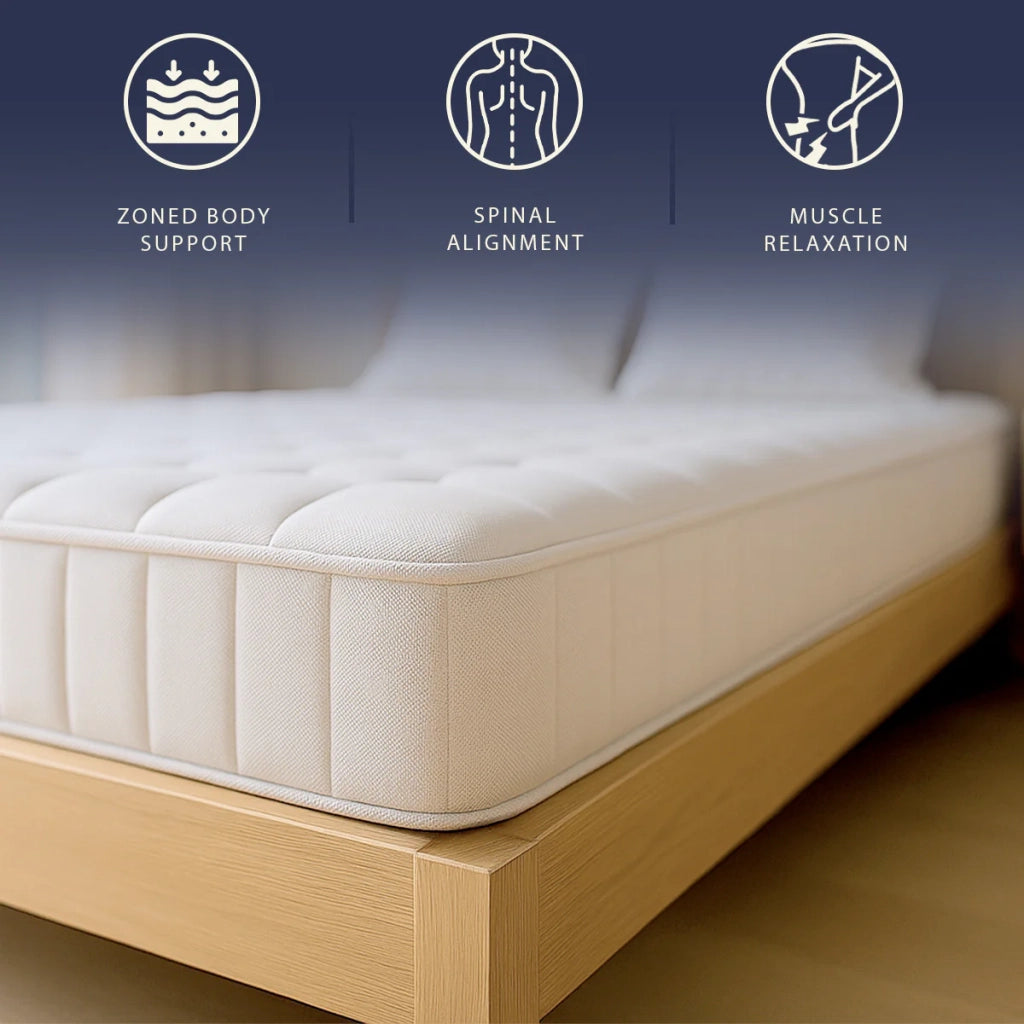 Materasso 180x190 a Molle Insacchettate e Memory Foam | Altezza 25 cm | Ergonomico, Ignifugo, Anallergico | Prodotto in Italia