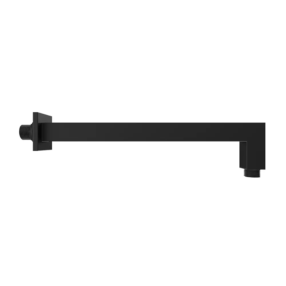 Braccio doccia a gomito in ottone nero opaco 35 cm