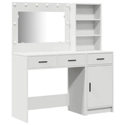 Toeletta | Tavolo da Trucco con cassetto 2 pz Bianco Legno multistrato
