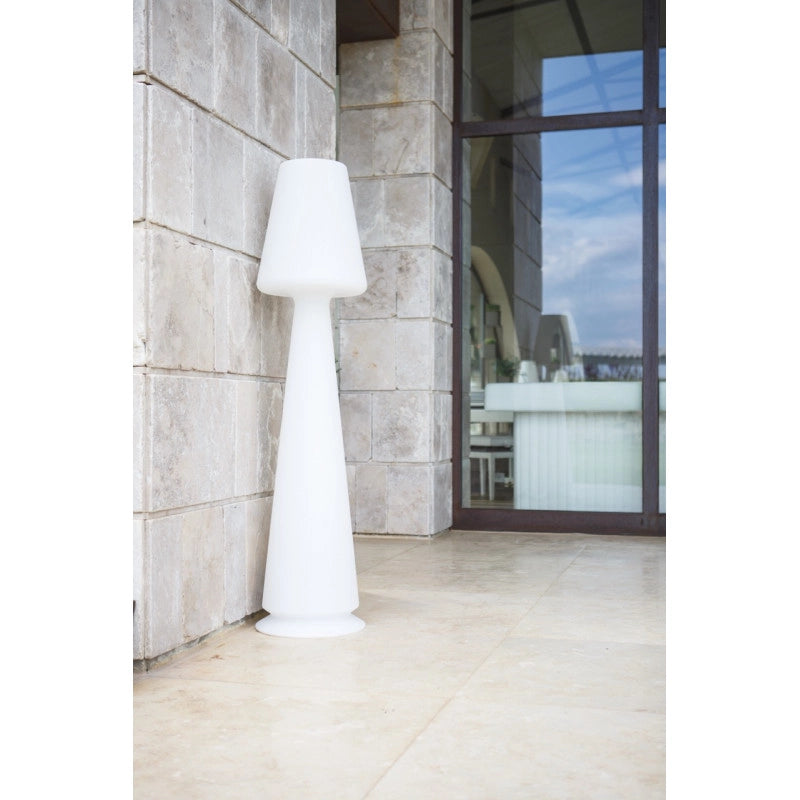Lampada da terra di design H165 in polimero luce bianca per interno ed esterno - Made in Italy - Monacis