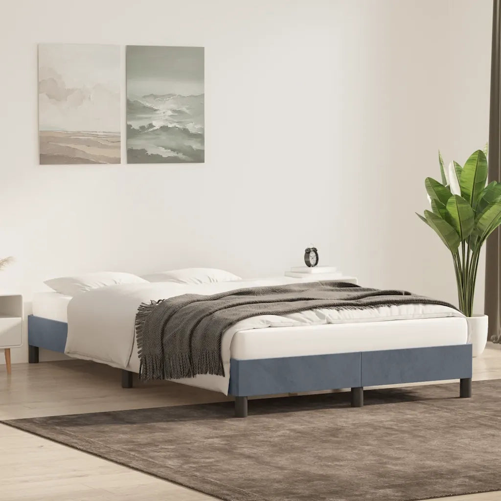 Giroletto senza Materasso Grigio Scuro 120x220 cm Velluto 4101398