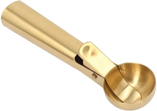 Spazzola per gelato in acciaio inossidabile - Manico ergonomico - Superficie antiscivolo - Multifunzionale - Bocchette perfette - Resistente alla lavastoviglie - Spatola per gelato