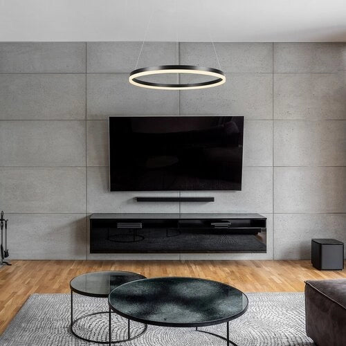 Lampada a sospensione Rabalux Isaure anello Ø60 nera LED 35W