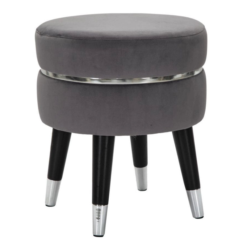 Sgabello Paris Grigio/silver cm ø 35x40,5