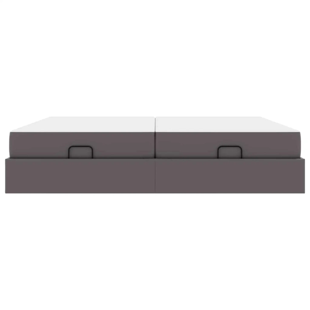 Struttura letto con materasso con materasso 2 pcs Grigio PVC 3399443
