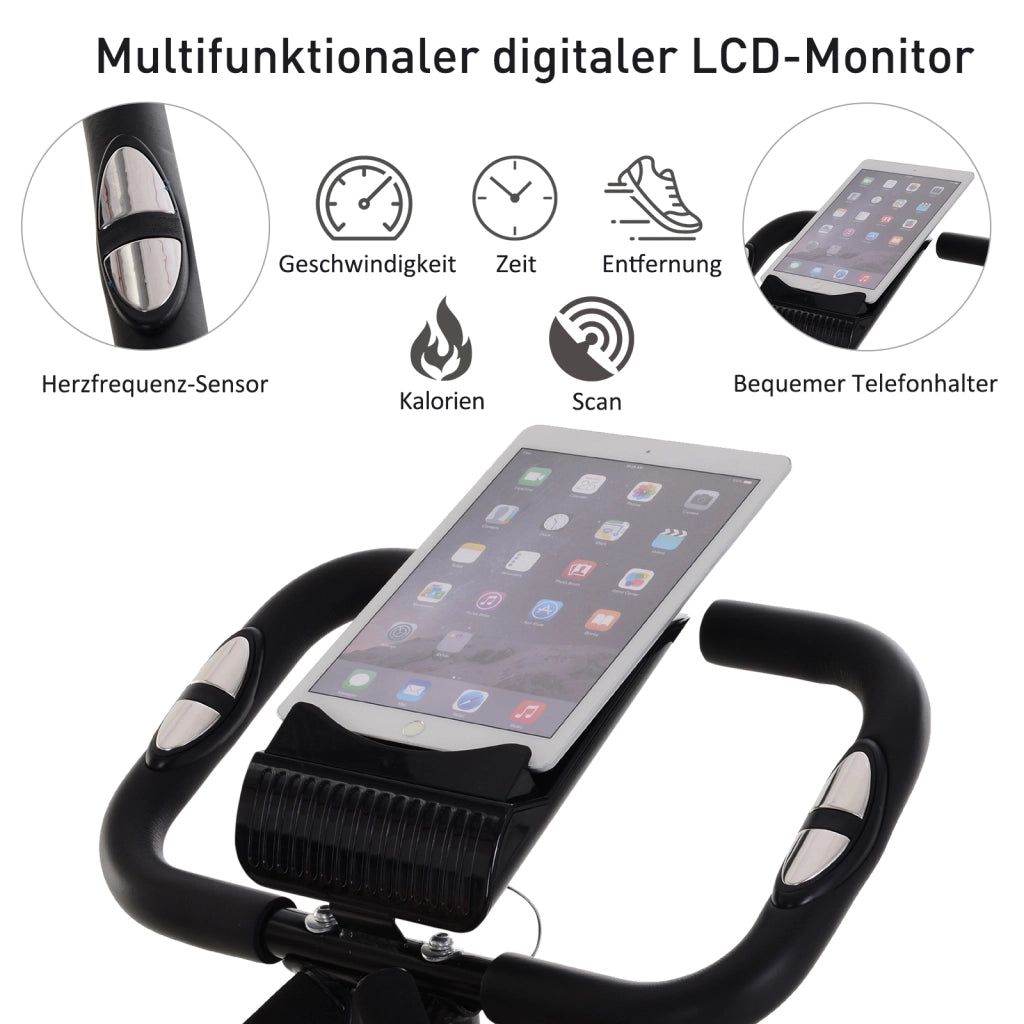 Bicicletta Ellittica 2 in 1 ¨C Minimal ¨C LCD, Pulsossimetro, Regolabile, Pieghevole