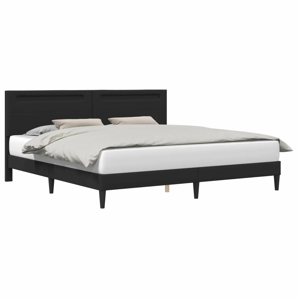 Struttura del letto con testiera Nero 180 x 200 cm Similpelle 42028031