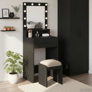 Tavolo da Trucco Rovere Nero 50 x 41 x 135 cm Legno multistrato 865092
