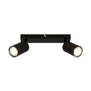 Faretto Moderno Tib Metallo Nero 2 Luci Gu10 Ip20