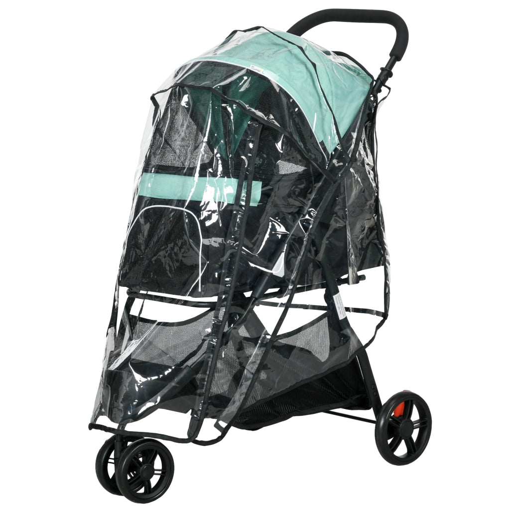 Carrello per animali domestici pieghevole ¨C Minimal ¨C Blu e verde