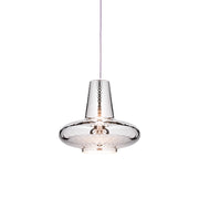 Giulietta sospensione ø.320x3150mm. 1xe27 70w hs-ip20-v.grigio, vtr.argento