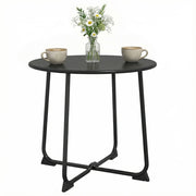 Tavolino da giardino rotondo ¨C Xylo ¨C Base a X in metallo nero ? 50 x 45,5 cm