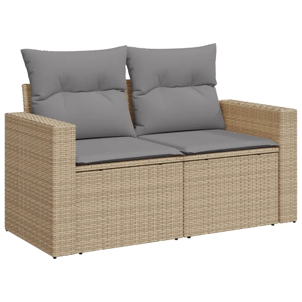 Set Divano da Giardino 8 pz con Cuscini Beige Misto Polyrattan 3256570