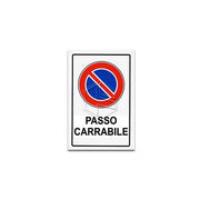 cartello 30x20 passo carrabile