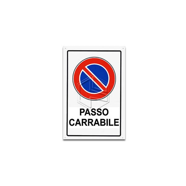 cartello 30x20 passo carrabile