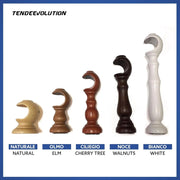 Coppia di Supporti per Bastone Tende in Legno, Diametro 35mm, Colore Naturale, Lunghezza 10cm, 100% Legno di Alta Qualità, Made in Italy