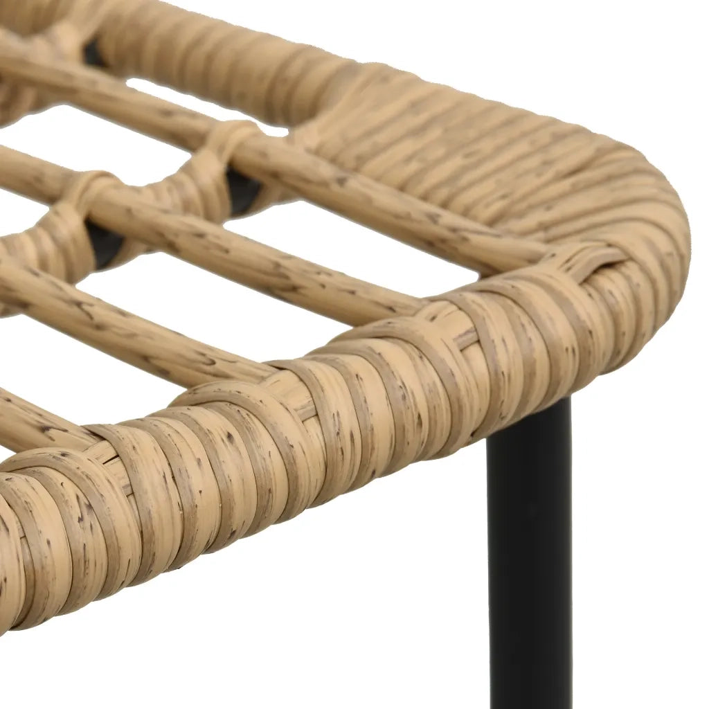 Sedie da Giardino 2 pz in Polyrattan Rovere 48582