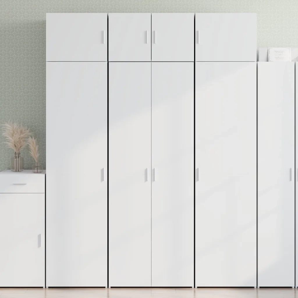 Credenza Bianca 70x42,5x185 cm in Legno Ingegnerizzato