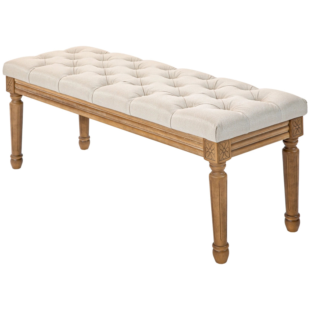 Letto imbottito con testiera ¨C Minimal ¨C 120x41x48cm, crema