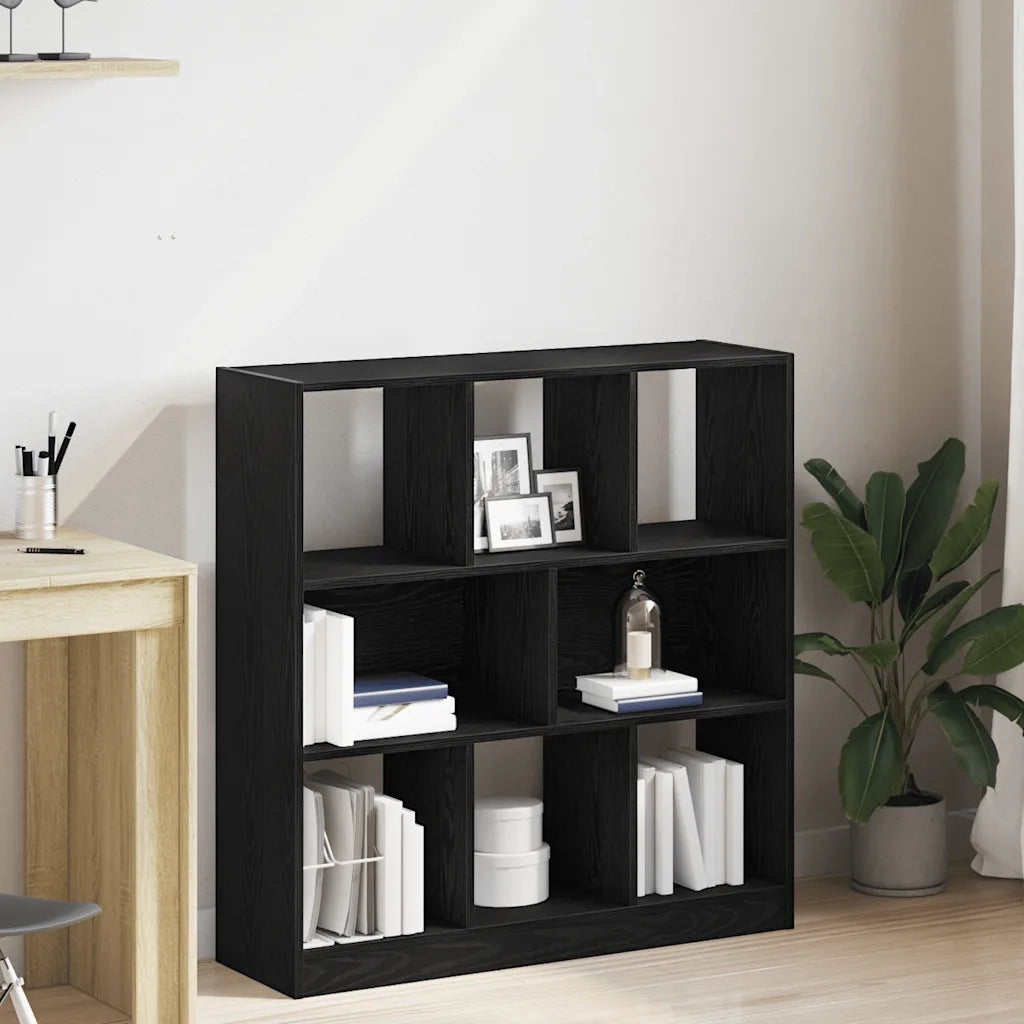 Libreria Rovere Nero 97,5x29,5x100 cm in Legno Multistrato 862403