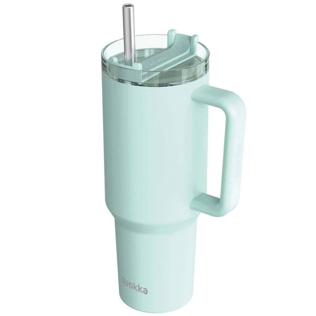 Bicchiere Termico 950 ml con Cannuccia e Manico Ergonomico Turchese Quokka