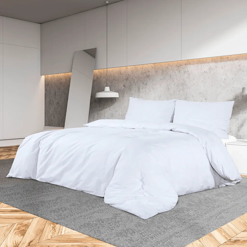 Set Copripiumino Bianco 155x220 cm in Cotone CFW1411323