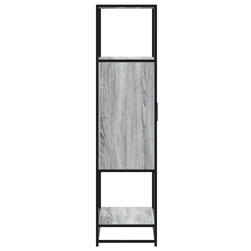 Credenza | Madia | Buffet da pranzo | Armadio da pranzo Grigio Sonoma 68x35x139 cm Legno Multistrato Metallo