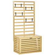 Cassapanca da Giardino con Ripiani ¨C Zephmum ¨C Legno 80x45x160 cm