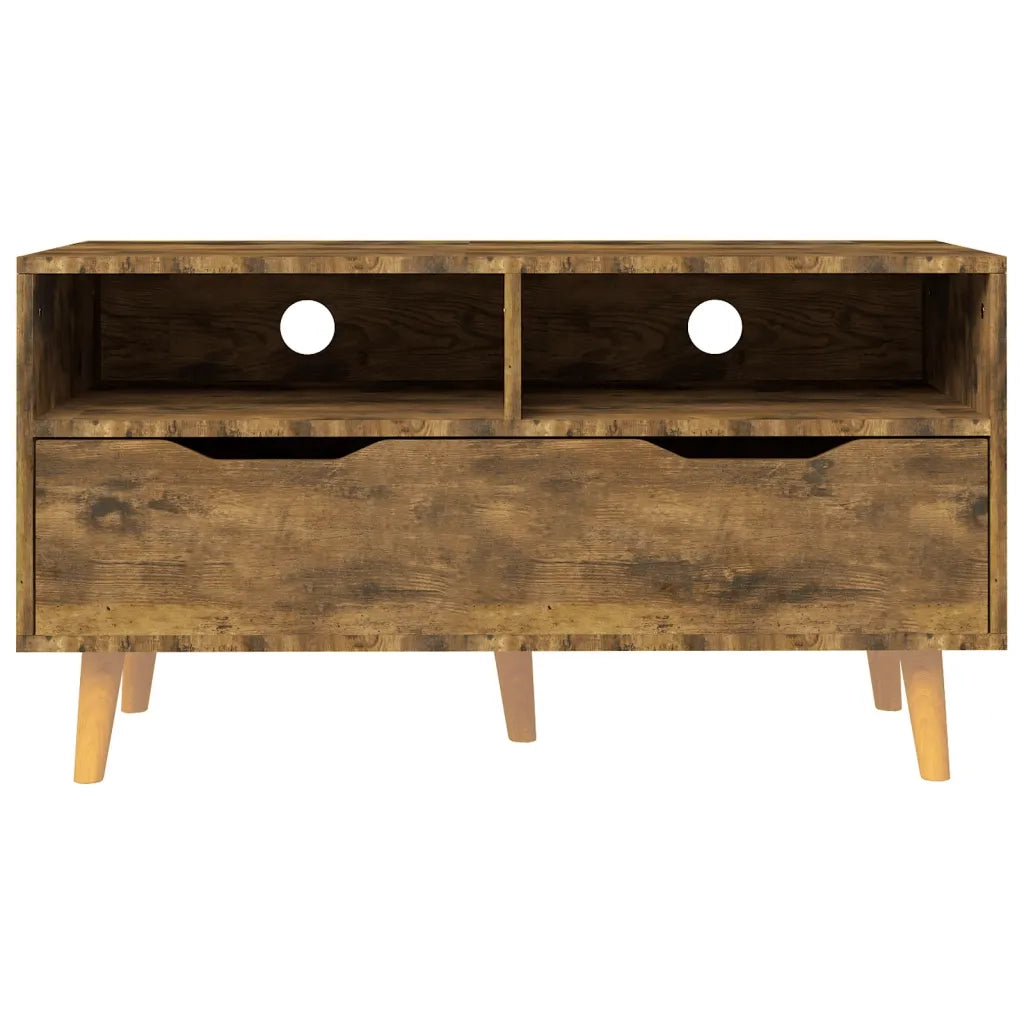 Mobile Porta TV Rovere Fumo 90x40x48,5 cm Legno Multistrato 326785