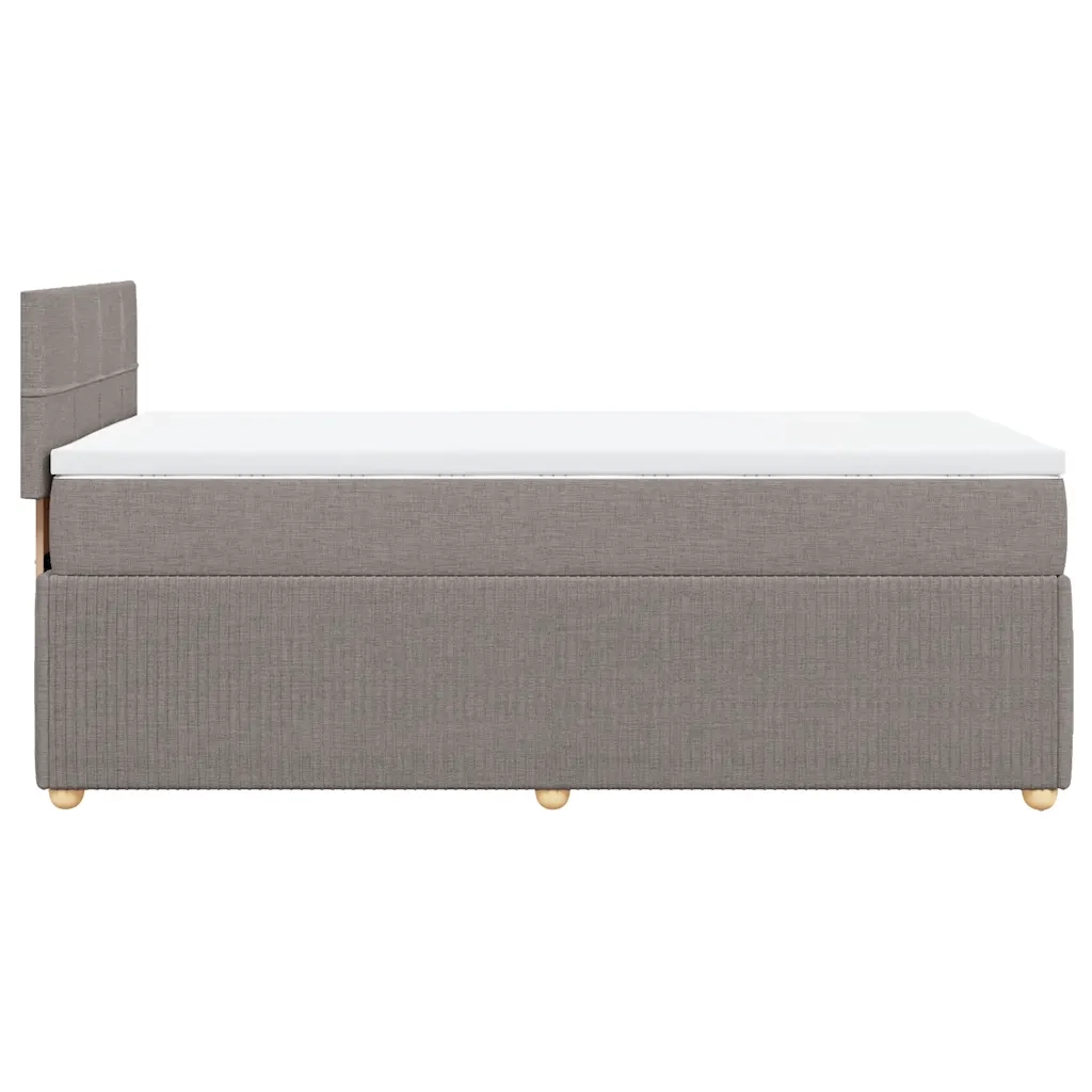 Giroletto a Molle con Materasso Tortora 100x200 cm in Tessuto