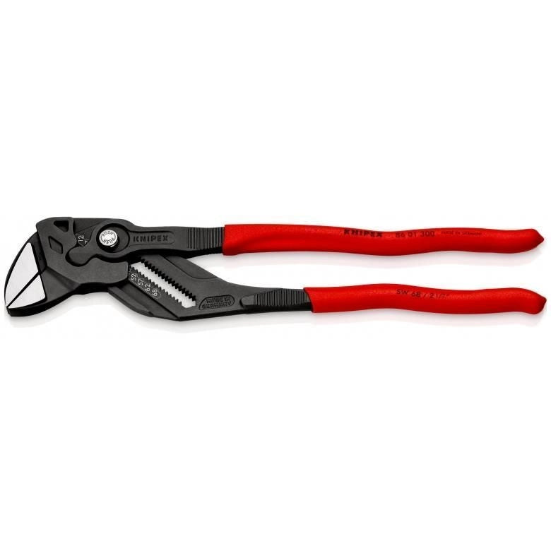 Knipex 86 01 300 Pinza Chiave Regolabile 300 mm mordenti lisci 24 posizioni acciaio cromo vanadio colore Rosso
