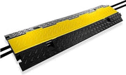 Ramp di Protezione Cavi - Duraturo e Resistente - Supporta 20.000 kg - Canale Duplo - Carico Elevato - Coperchio Apribile - 100 cm x 245 cm x 4 cm - Utilizzo Interno