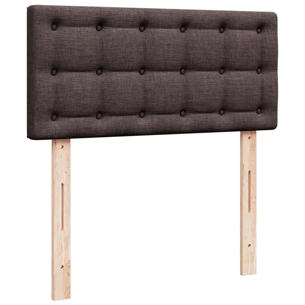 Giroletto a Molle con Materasso Marrone Scuro 90x200 cm Tessuto 3288088