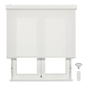 VIEWTEX Tenda a rullo motorizzata con cassetto Screen apertura 10% Bianco 90 X 190cm - Made in Spain - 5 anni di garanzia