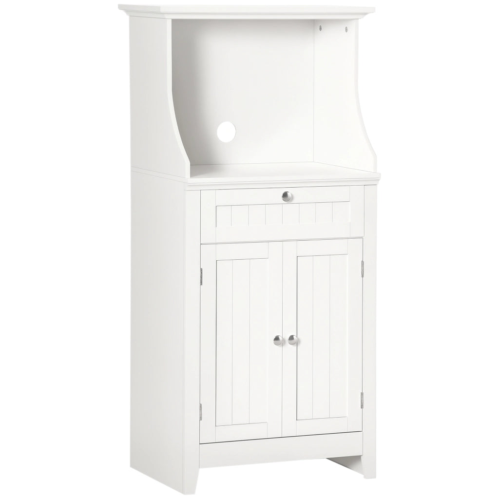 Mobile cucina con microonde e cassetto ¨C Minimal ¨C 60x40x122,5 cm bianco