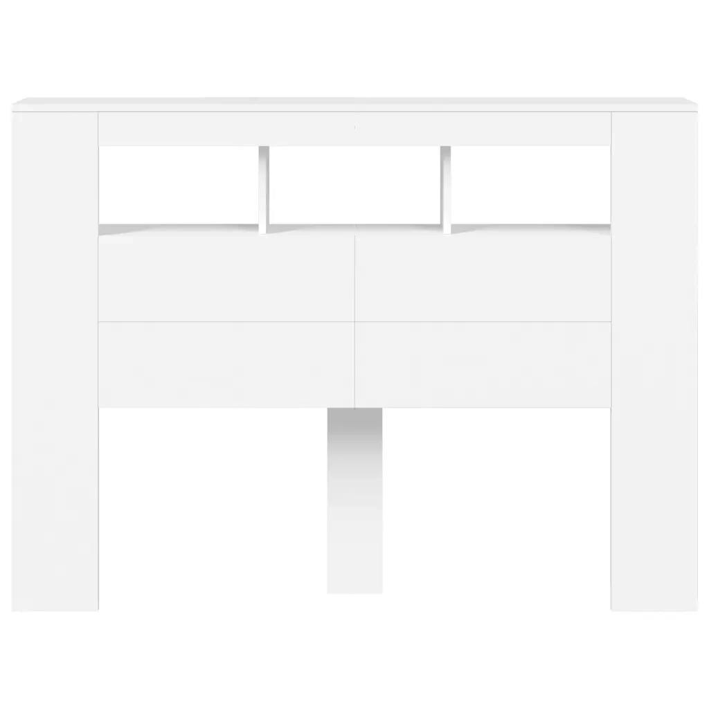 Testiera | Testata LED Bianca 140x18,5x103,5 cm Legno Multistrato