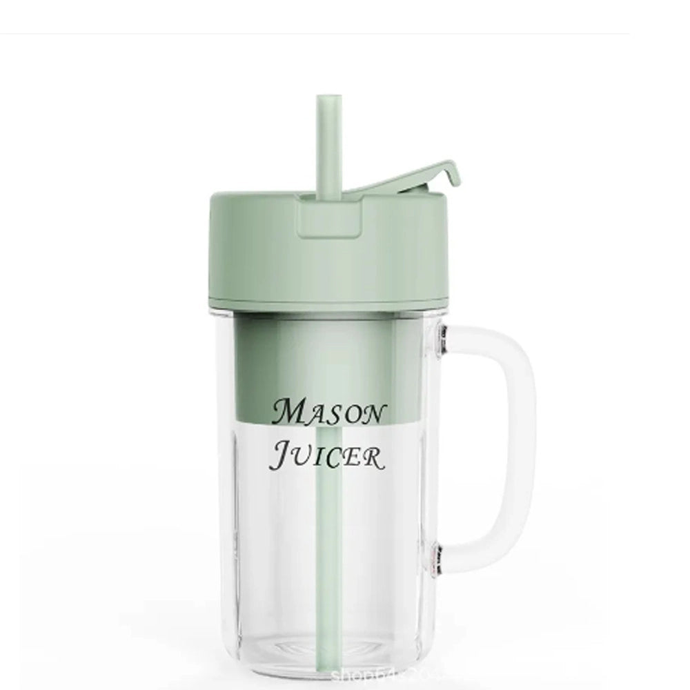 Trade Shop - Mini Blender Frullatore Portatile Ricaricabile Con Cannuccia Per Viaggi, Ufficio -