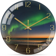 Orologio da Parete a LED 25cm, Orologio da Parete Moderno con Stelle, Orologio da Parete senza Tacco per Camera da Letto, Bagno, Cucina, Ufficio, Sala da Pranzo
