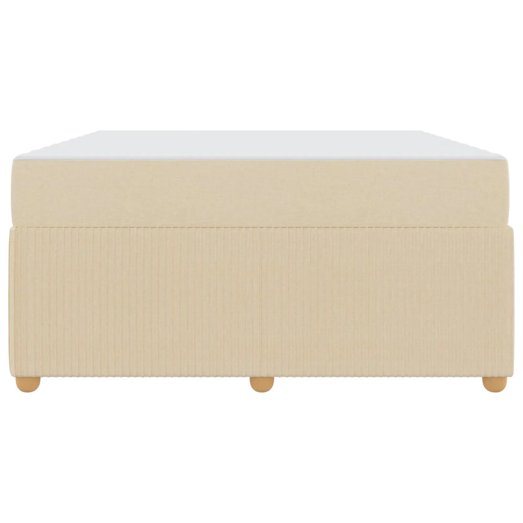 Struttura del letto con materasso Crema 160 x 200 cm Tessuto 3398410