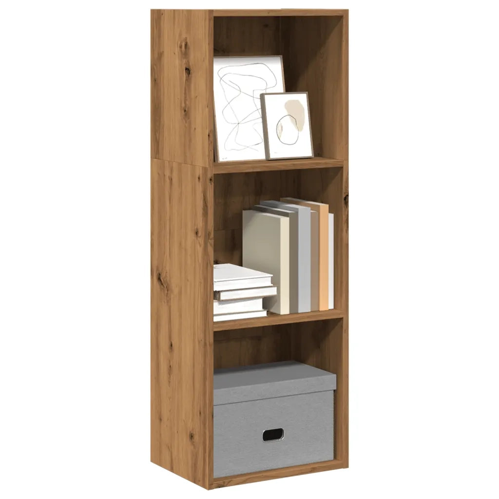 Libreria-Scaffale per Libri-Mobile di Stoccaggio Rovere Artigianale 40x30x114 cm in Legno Multistrato