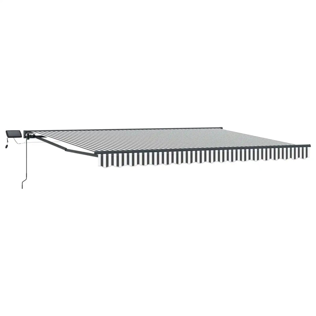 Cornice per Tenda Manuale con LED Antracite e Bianco 4,5 × 3 m 3420883
