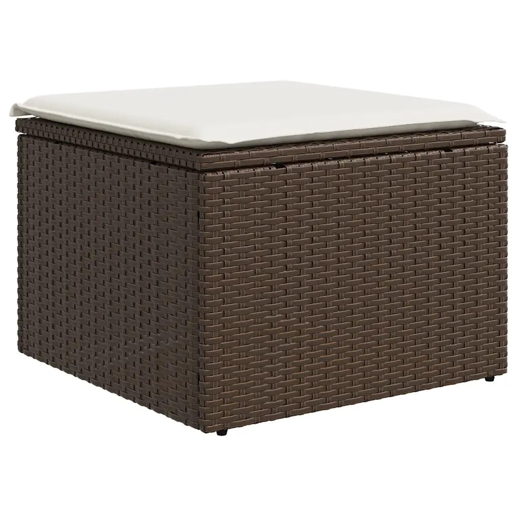 Set Divani da Giardino 8 pz con Cuscini Marrone in Polyrattan 3269333