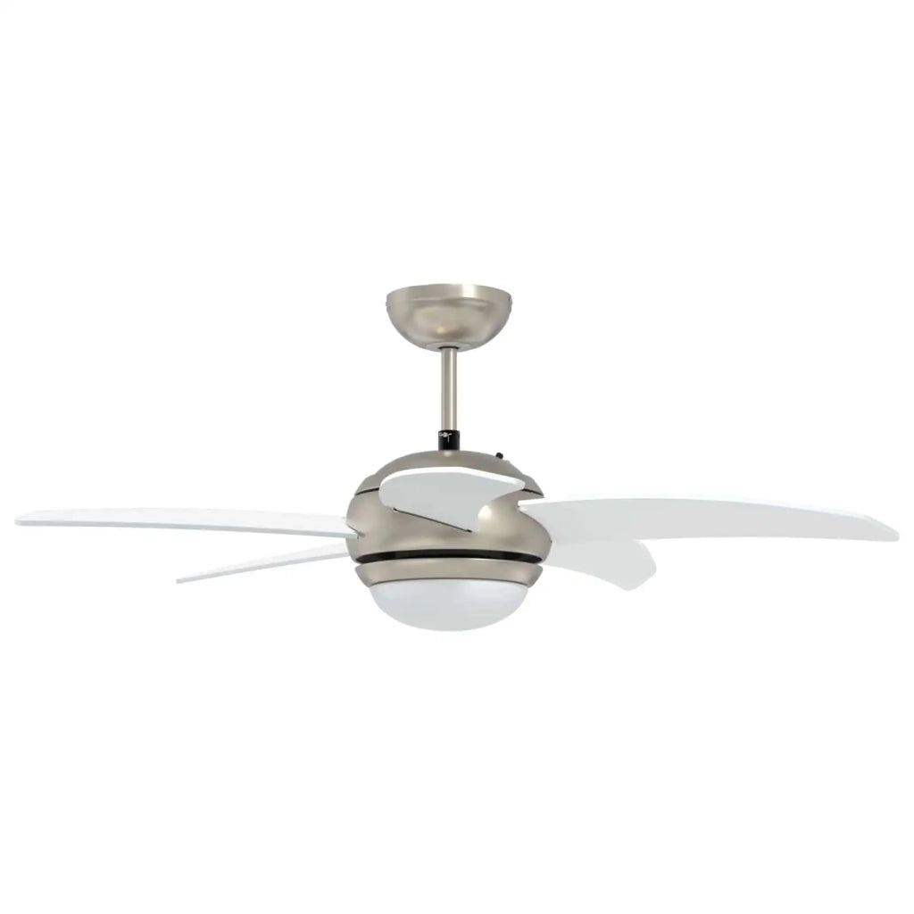 Ventilatore da soffitto con luce e telecomando Ø 110 cm Bianco 42035652