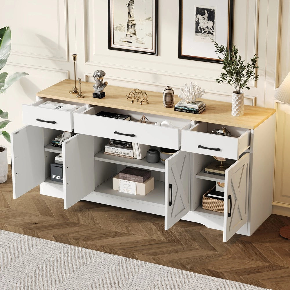 Credenza Moderna ¨C MINIMAL ¨C Bianco, Legno, Multiuso