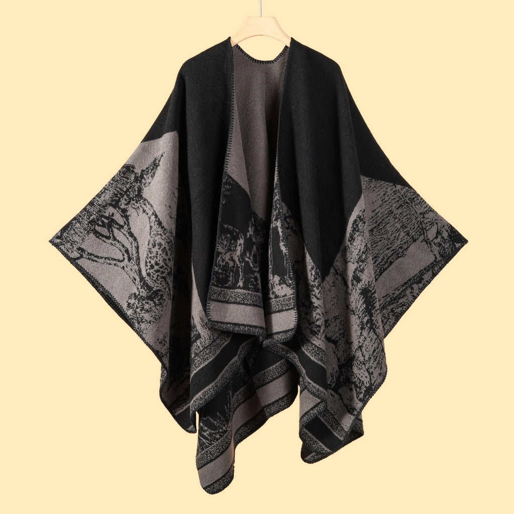Sciarpa da donna, ideale per viaggi, campeggio, servizi fotografici, cardigan caldo, cappa, mantello