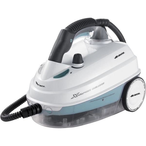 Ariete 4146 xvapor deluxe - pulitore a vapore mobile, 5 bar, vano portaccessori integrato, autonomia fino a 55', cavo 6 m, 1500w, bianco - ARI4146
