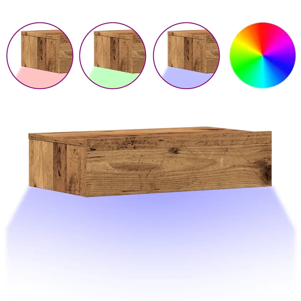Comodino | Armadio da Notte | Mobiletto da notte Legno Antico 60x35 cm in Legno Multistrato