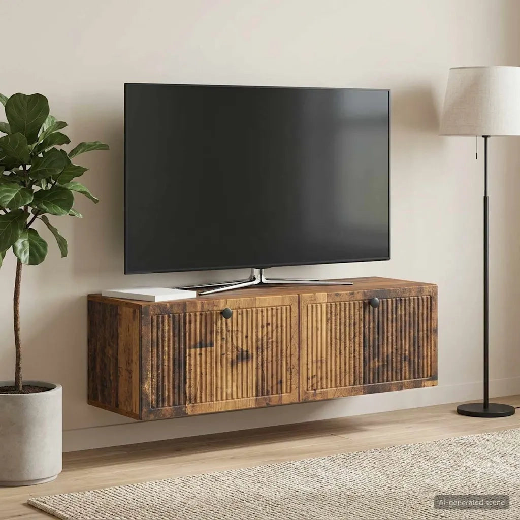 Mobile Porta TV da Muro Legno antico 98 x 31 x 30 cm 898053