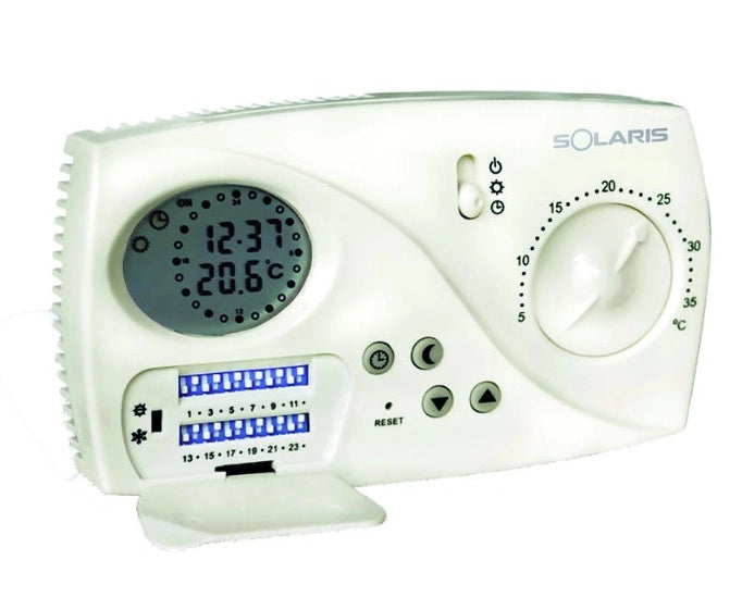 CRONOTERMOSTATO GIORNALIERO DIGITALE PARETE FERRARI SIRIO BIANCO